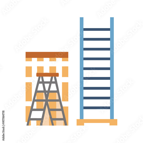  Distinctive scaffolding ladder icon representation for various tasks