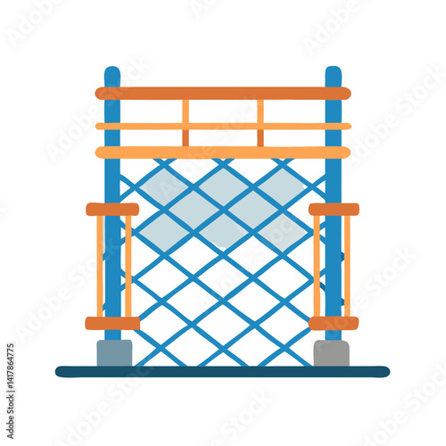  Stylish scaffolding safety net vector illustration for workers