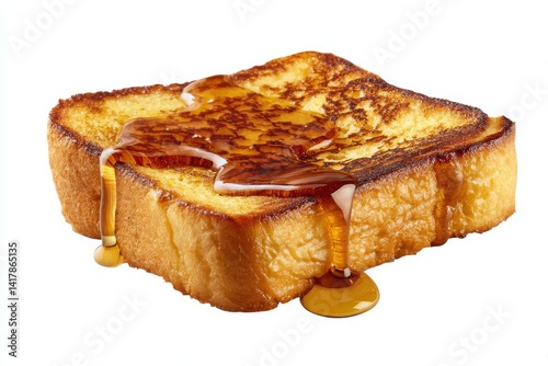 Golden french toast glazed with dripping honey tempting treat delightful breakfast morning start delicious