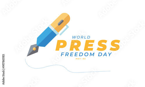 World Press Freedom Day. background, banner, card, poster, template. Vector illustration.