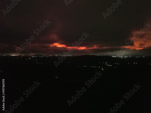Amanhecer na cidade de Saúde, Bahia, Brazil.