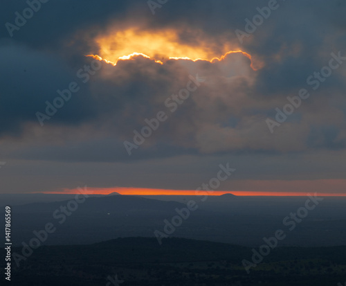 Amanhecer na cidade de Saúde, Bahia, Brazil.