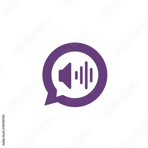 Voice message icon for messaging and communication apps