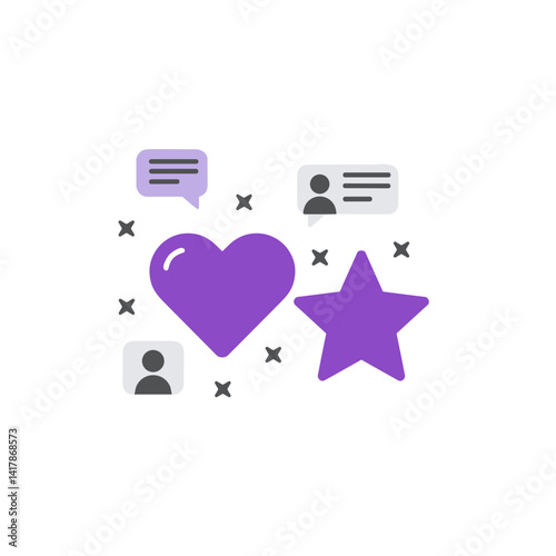 Save to favorites icon for social media and user content platforms