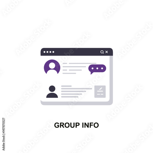 Group info icon for messaging apps and community platforms