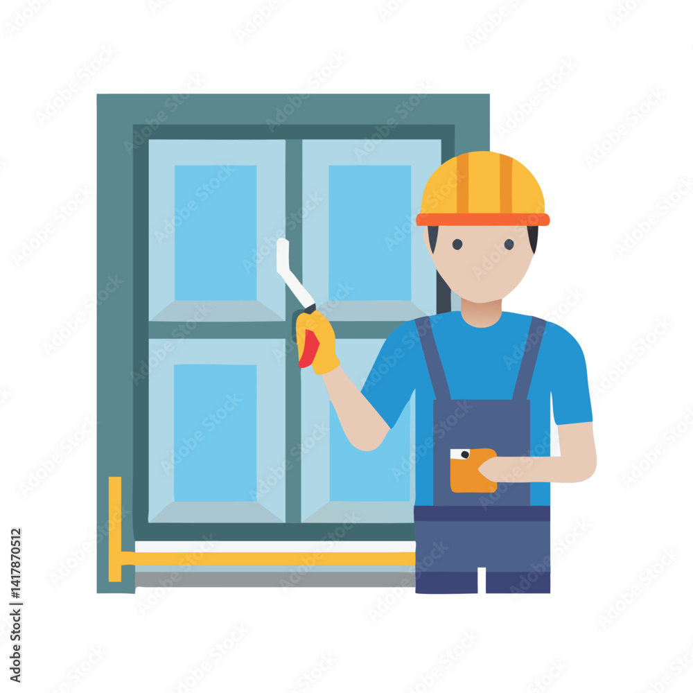Expert Window Installer Icon Visualization Expert Window Installer Icon Visualization