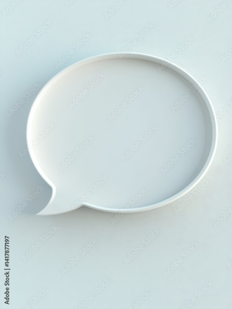 Minimal speech bubble cutout on soft blue background
Minimal speech bubble cutout on soft blue background