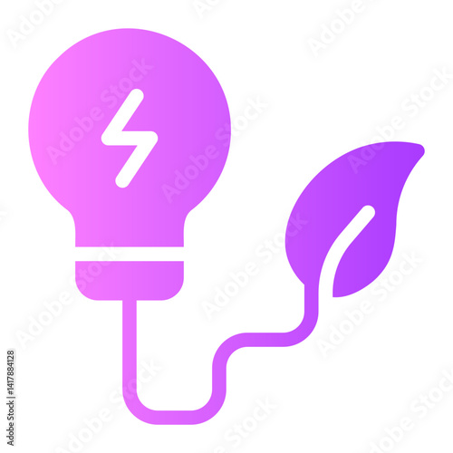 energy saving gradient icon