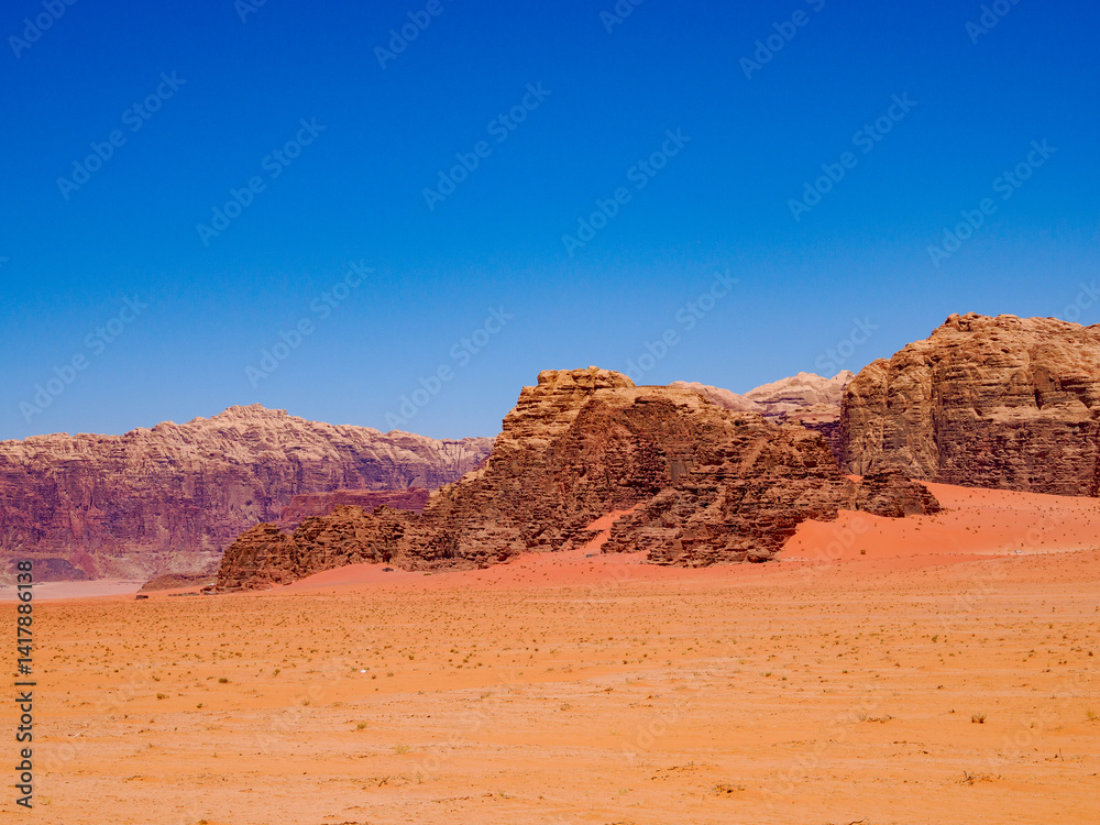 Naklejka premium Desierto de arena y rocas