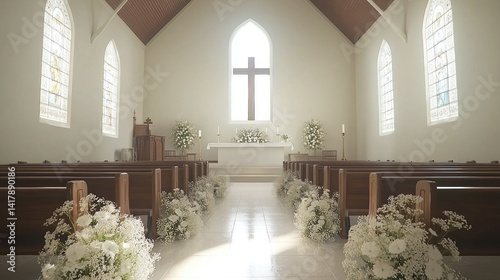 Church Wedding Ceremony Interior