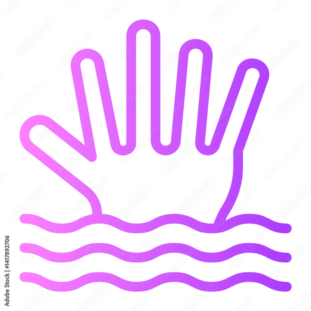 Obraz premium flood gradient icon