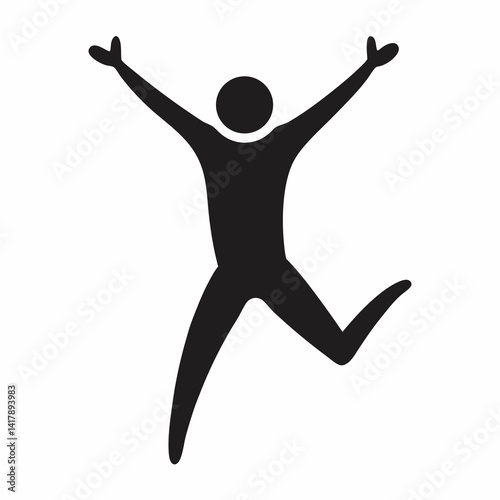 silhouette of jumping man