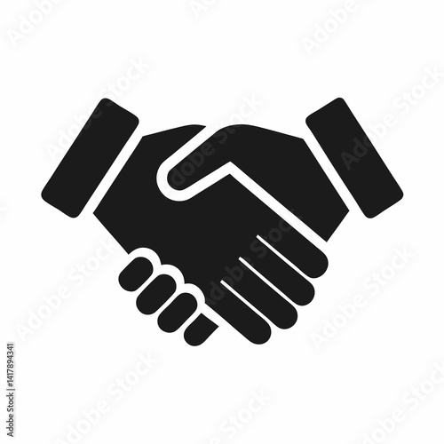 handshake icon vector illustration