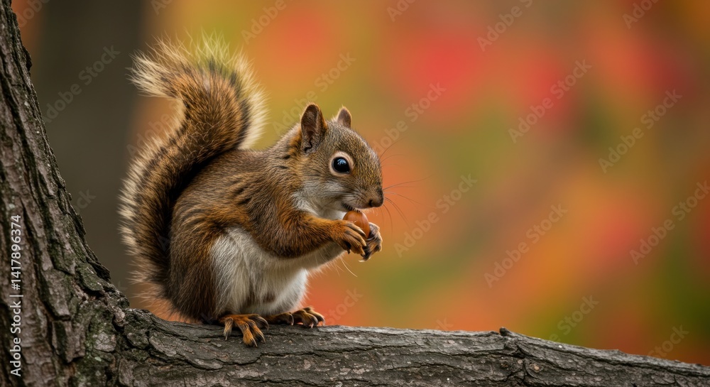 Squirrel on Branch Photo Squirrel on Branch Photo