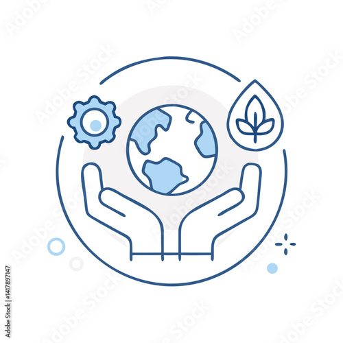 Eco global protection and sustainability care.
