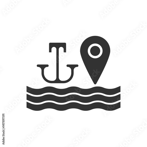 Sea Anchor Location Icon