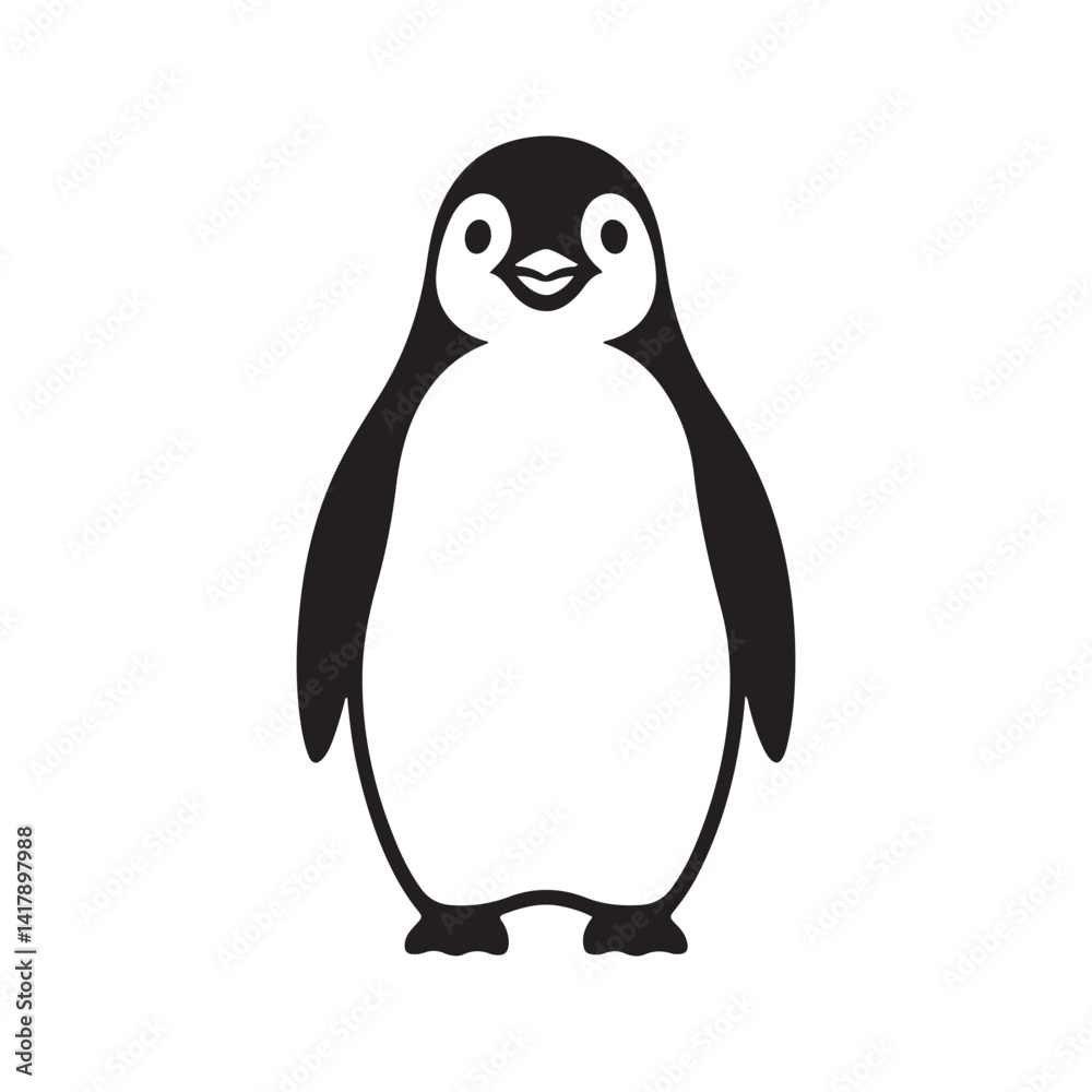 Fototapeta premium Penguin icon vector. Minimalist Penguin Silhouette. Vector illustration eps 10