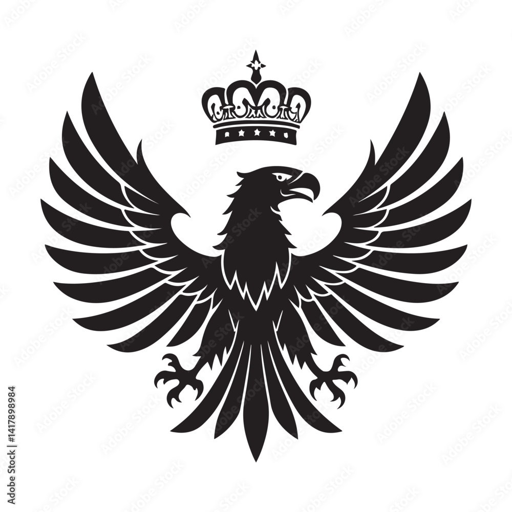 Obraz premium Crowned Eagle Emblem Vector.
