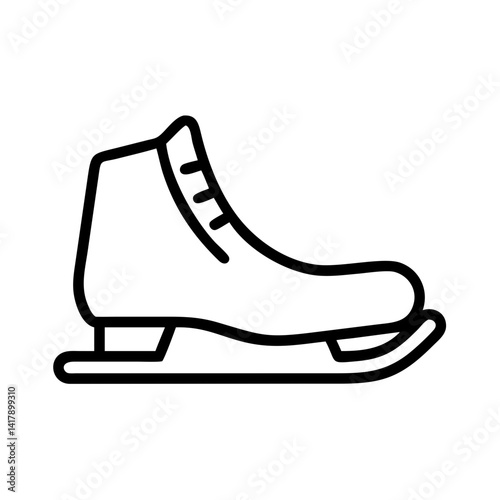 Ice Hockey Skate with Blade Icon Design