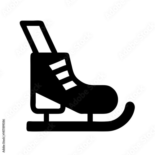 Ice Hockey Skate with Blade Icon Design