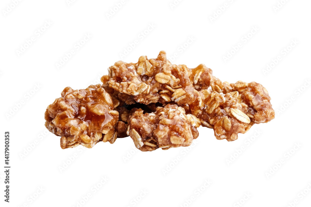 Granola Cluster With Visible... on a transparent background Granola Cluster With Visible... on a transparent background