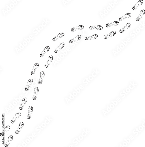 shoe traces footsteps trace trail vector