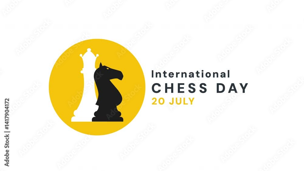 world chess day celebration animation video. Chess Day celebrates the game of strategy and intellect