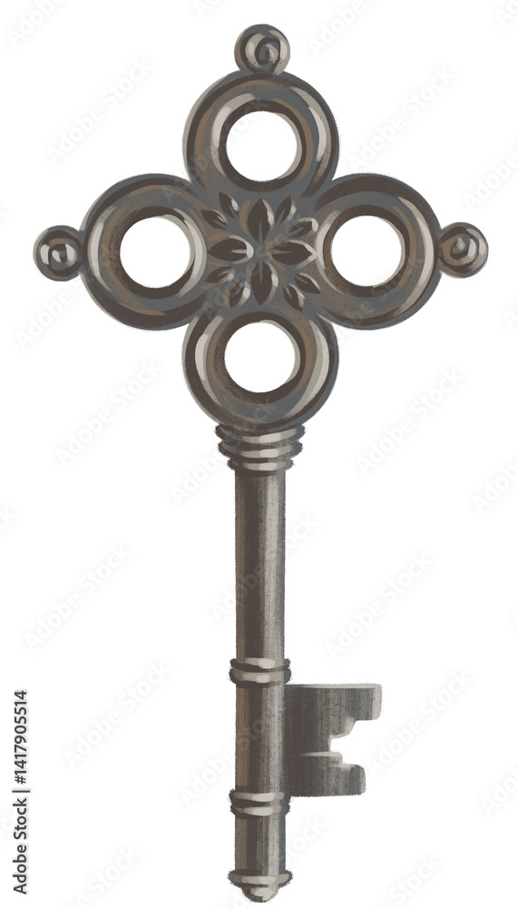 Obraz premium Antique Steel Key