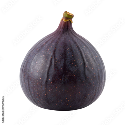 Explore the Dark Purple Fig: A Detailed Look at its Unique Texture and Appearance with a Transparent Background