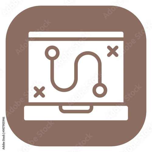 Minimalist Glyph Digital Strategy Rounded Square Icon
