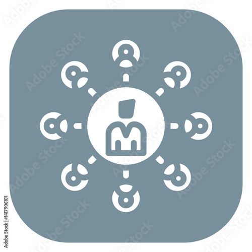 Minimalist Glyph Affiliate Marketing Rounded Square Icon