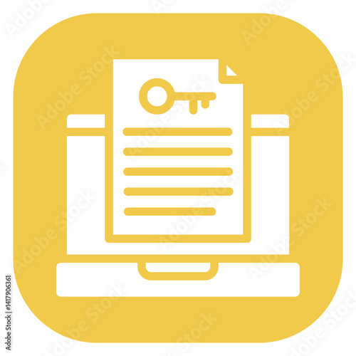 Minimalist Glyph Keywords Rounded Square Icon