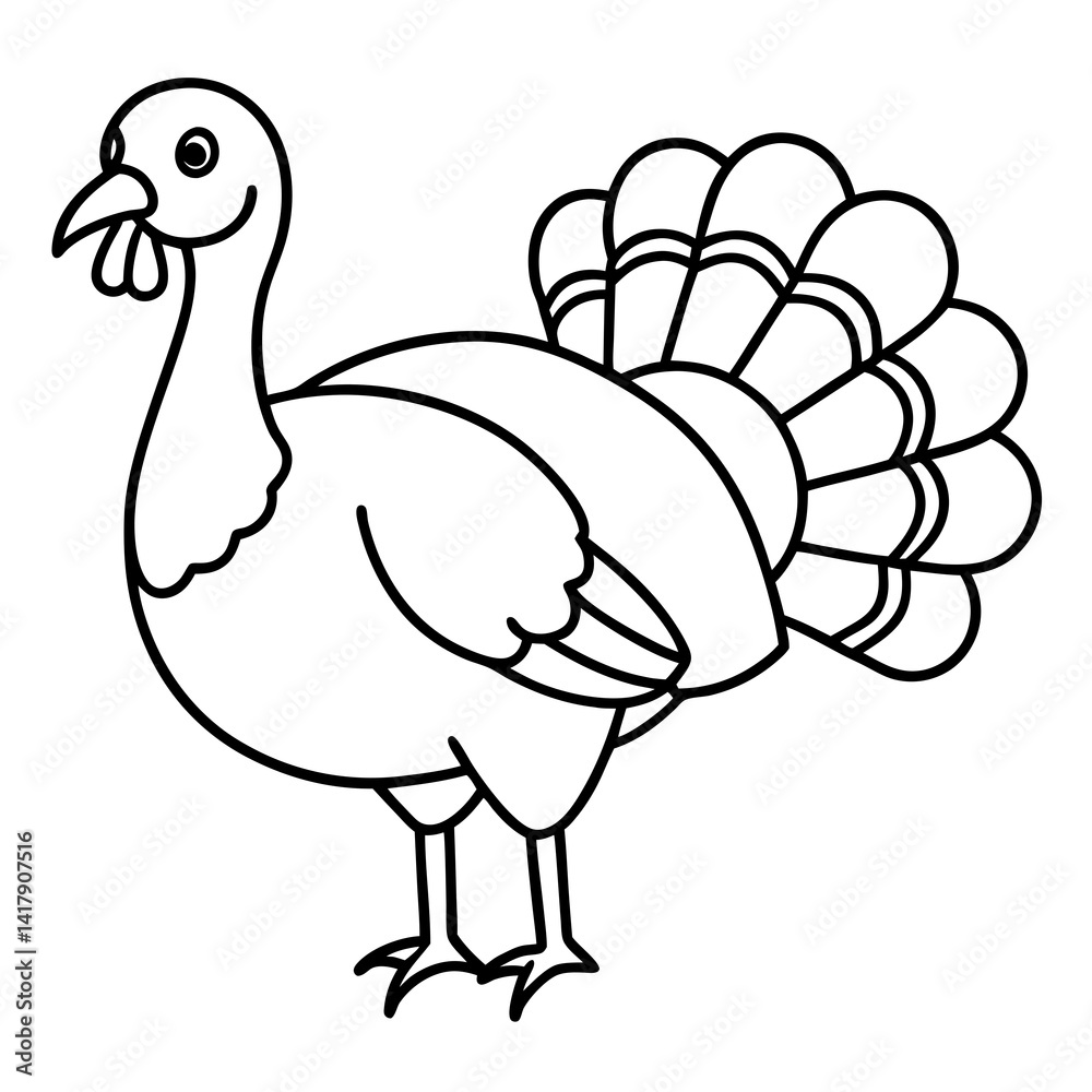 Minimalist One-Line Turkey Vector Art Minimalist One-Line Turkey Vector Art