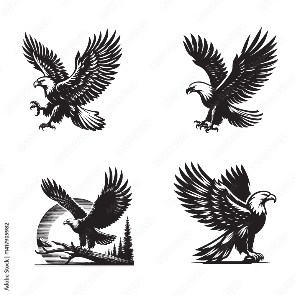 Obraz premium Majestic Eagle Illustrations