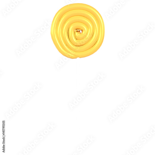 Yellow swirl of mustard isolated on transparent