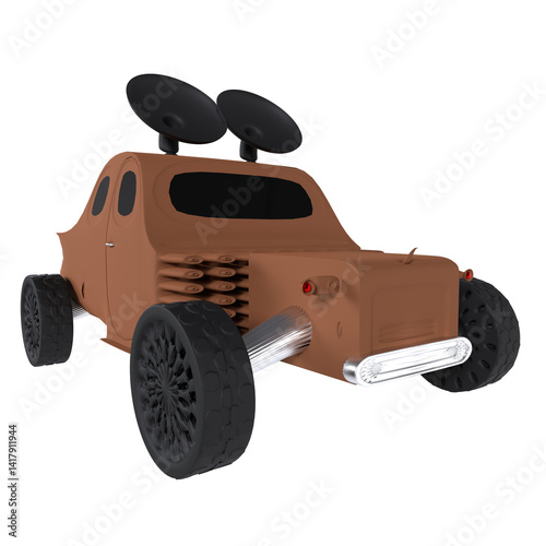 Cartoon style car isolated on transparent