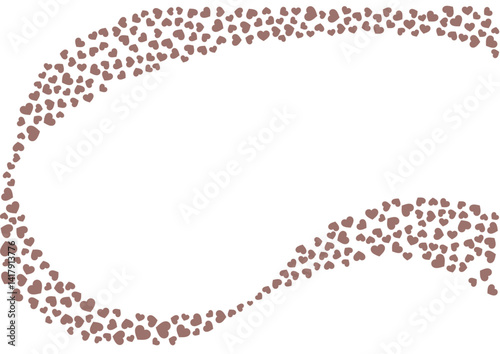 ハート柄の背景 茶系の単色 ハート