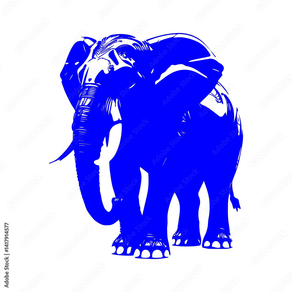 Obraz premium blue elephant icon
