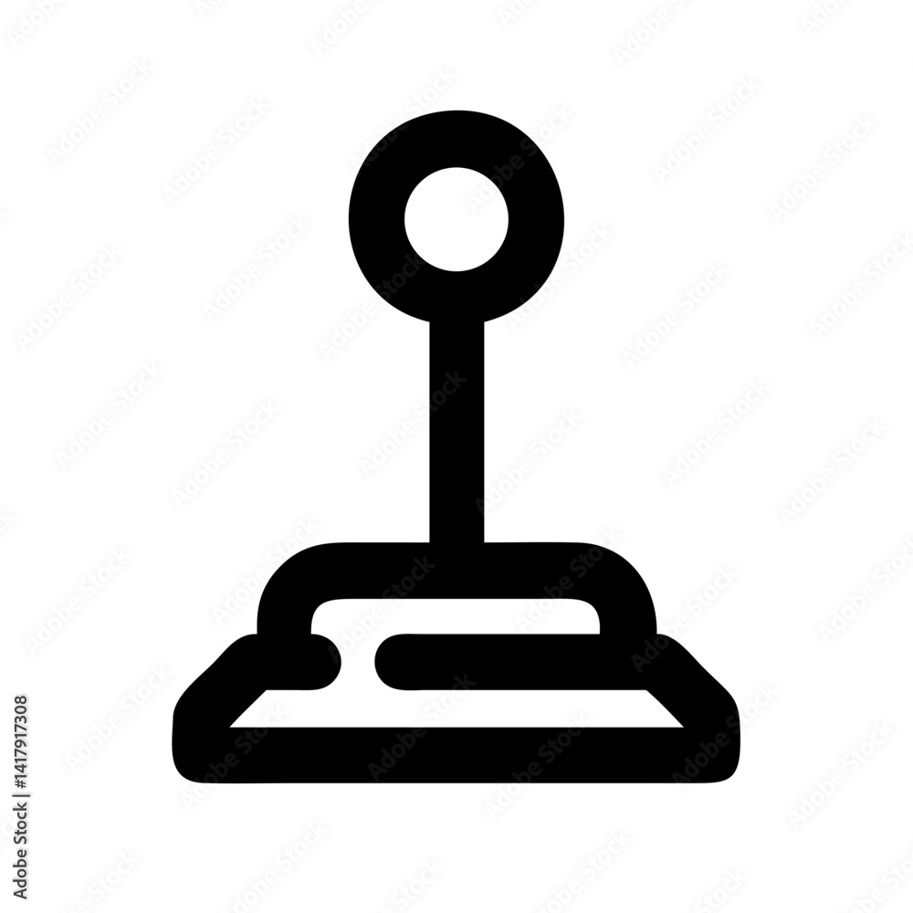 Manual Gear Stick with Shift Knob Icon Design Manual Gear Stick with Shift Knob Icon Design