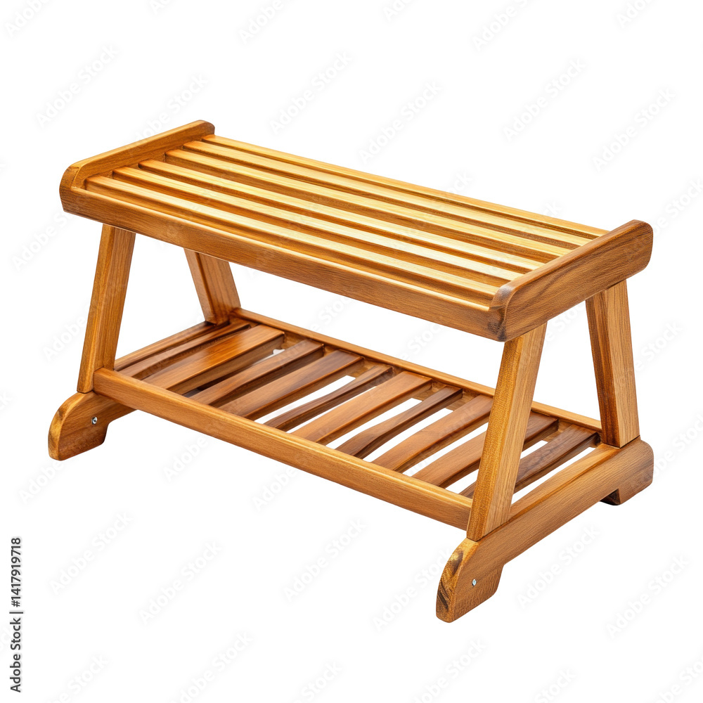 A Wooden Shoe Rack Isolated O... on a transparent background A Wooden Shoe Rack Isolated O... on a transparent background