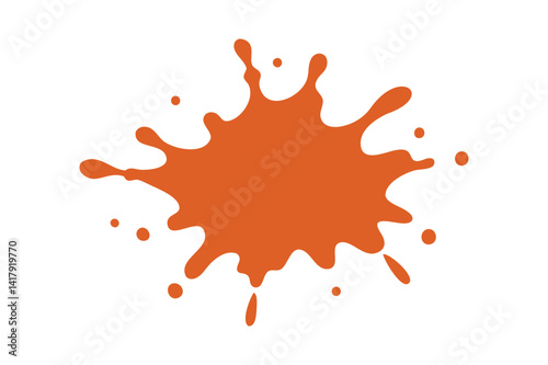 Terracotta paint splash vector 