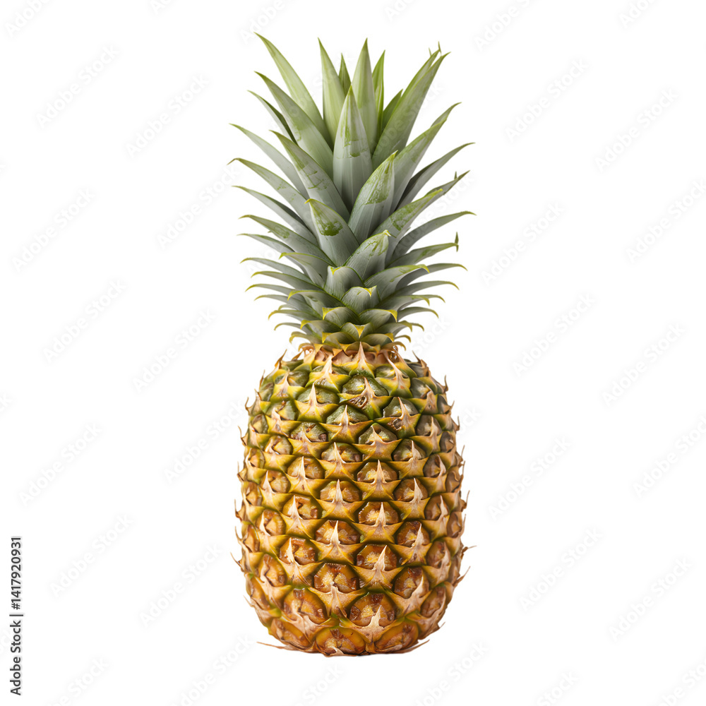 Fototapeta premium Pineapple: A Tropical Fruit with Transparent Background