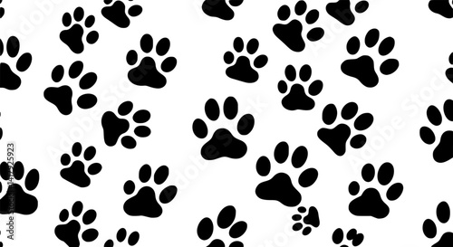 Dog Bone vector dog paw doodle Seamless pattern isolated wallpaper background