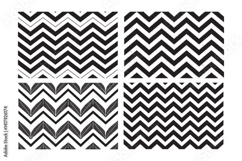  black and white chevron zigzag pattern.