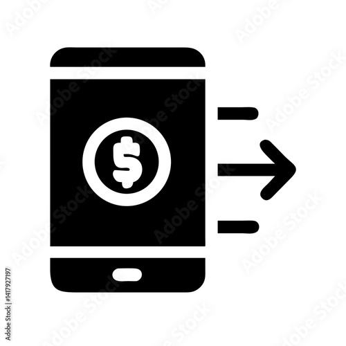 Mobile Transfer with Dollar Symbol Icon Design