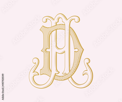 AD, DA, logo AD, logo DA, Letter AD, Letter DA, Monogram AD, Monogram DA , Wedding Monogram, Wedding Logo, Logo Design , Monogram Vintage