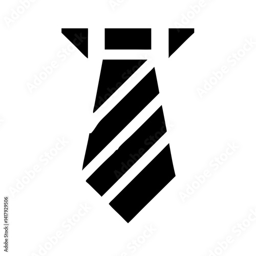 Necktie with Diagonal Stripes Pattern Icon Design