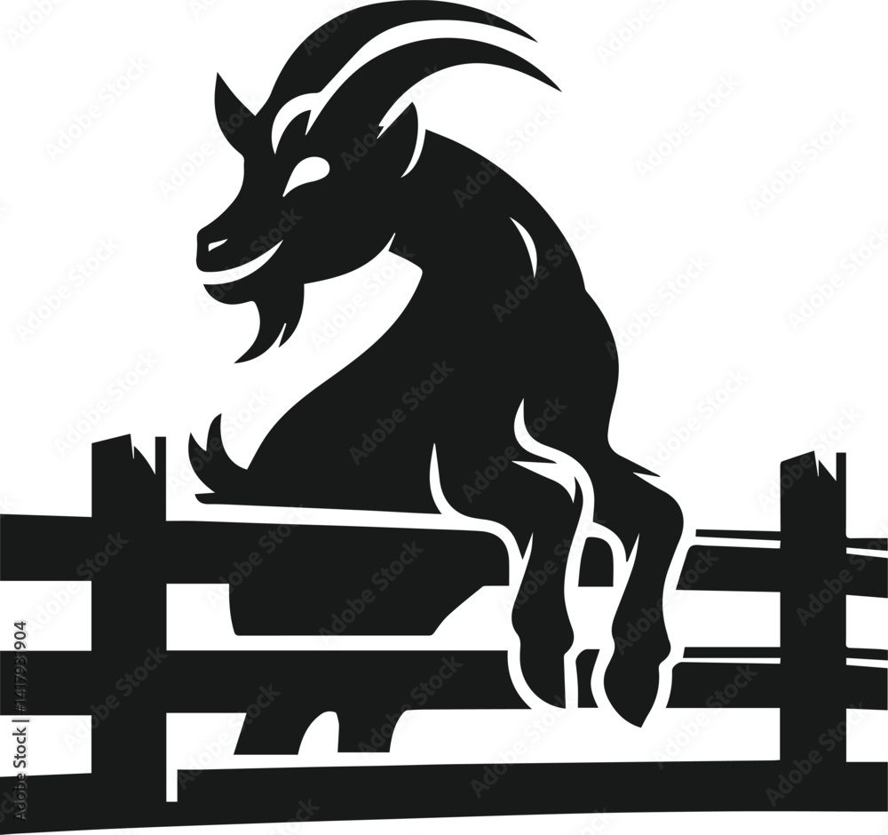 Obraz premium Goat vector silhouette