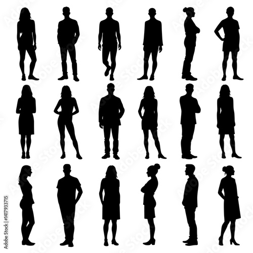 silhouettes of people