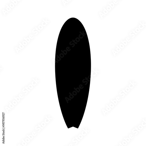 surfboard silhouette icon vector flat design.